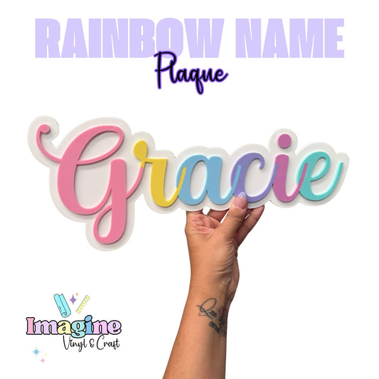 Rainbow Name Plaque