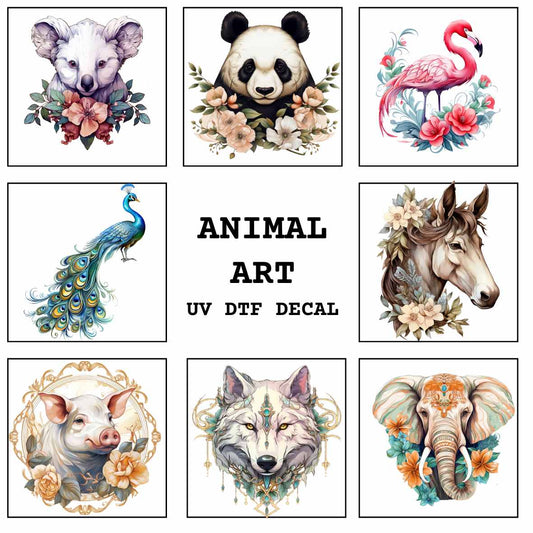 UV-DTF Animal Art Decals