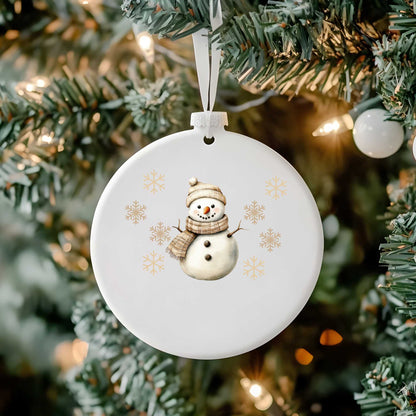 Frosted Bauble And UV-DTF Decal Beige