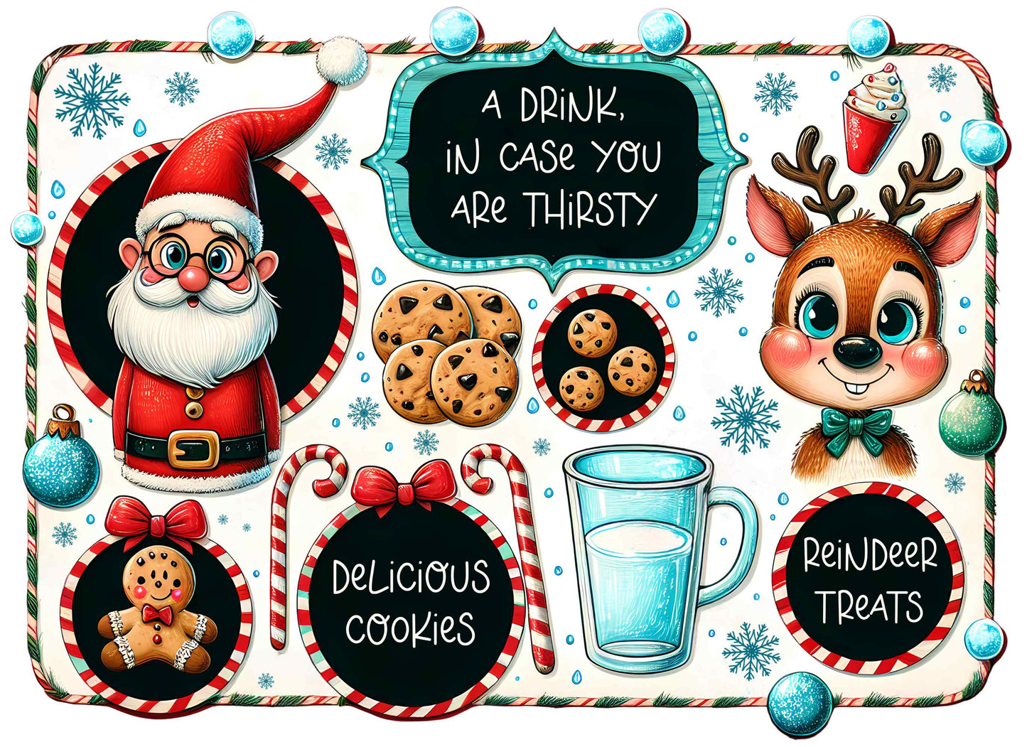 UV-DTF Santa Snack Board