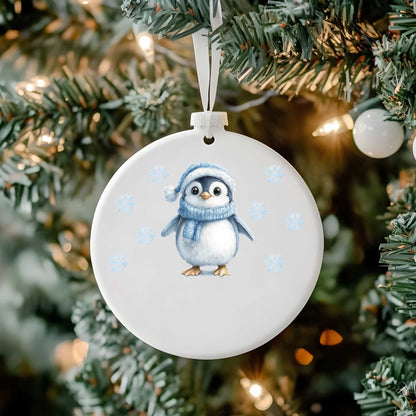 Frosted Bauble And UV-DTF Decal Blue