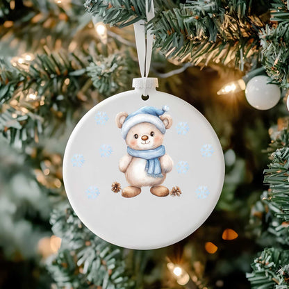 Frosted Bauble And UV-DTF Decal Blue