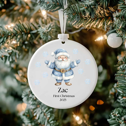 Frosted Bauble And UV-DTF Decal Blue