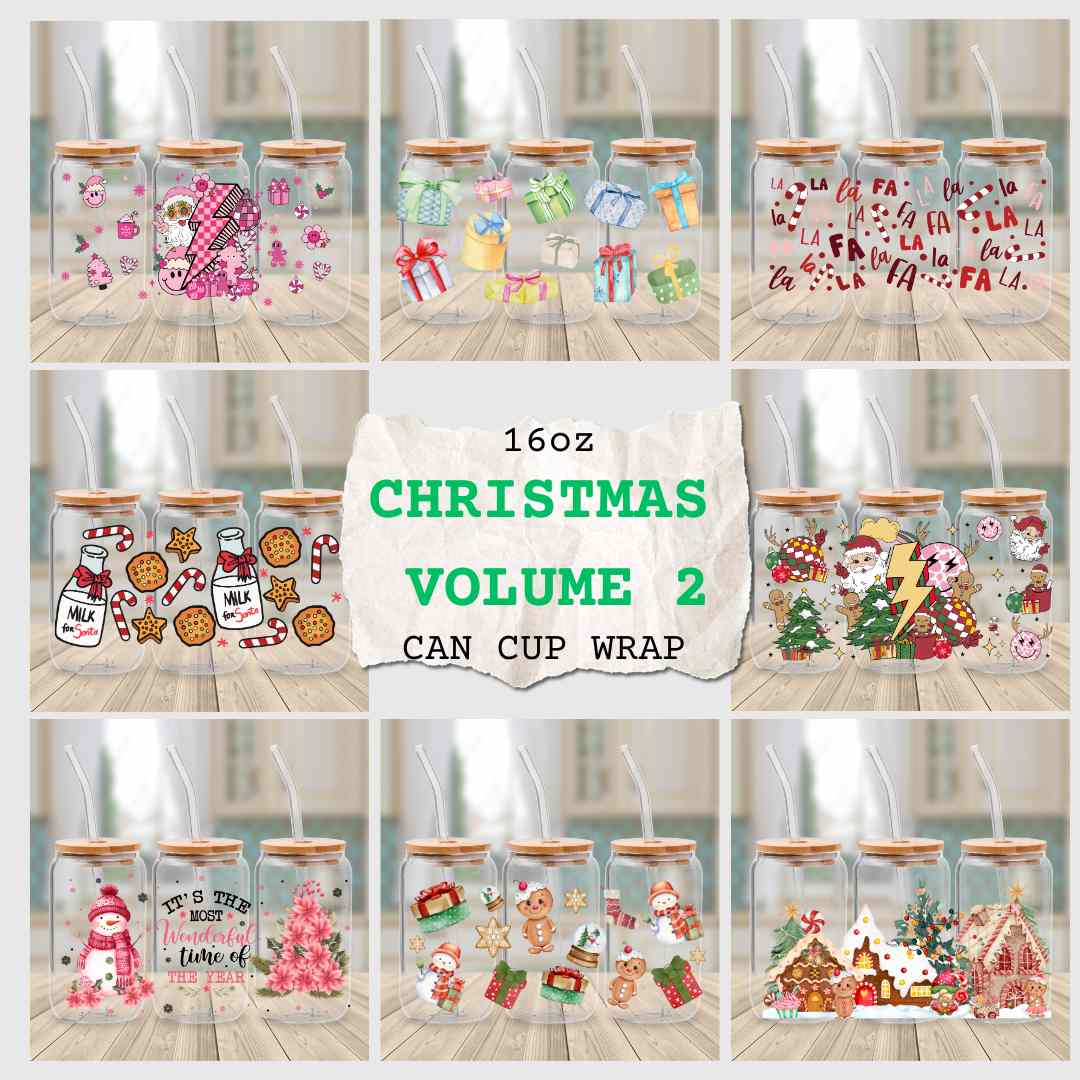 16oz Christmas Cup Wraps Volume 2