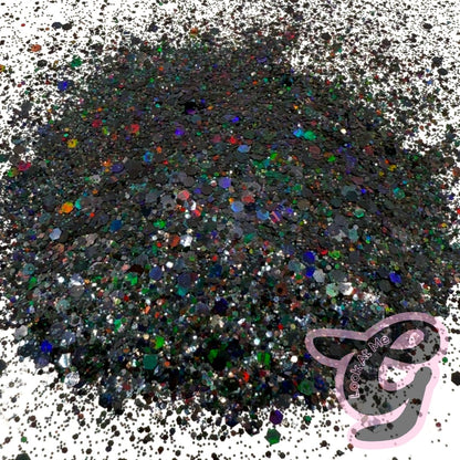 Single Tone Glitter "BLACK"