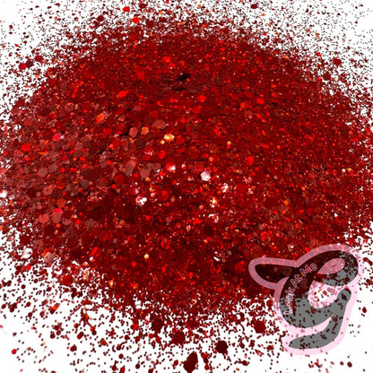 Single Tone Glitter "RED"