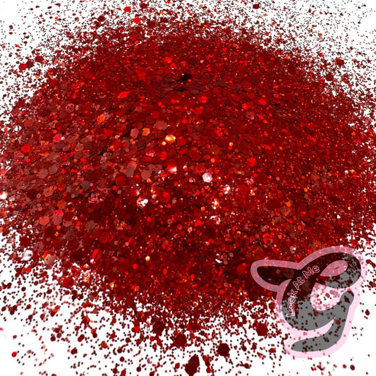 Single Tone Glitter "RED"