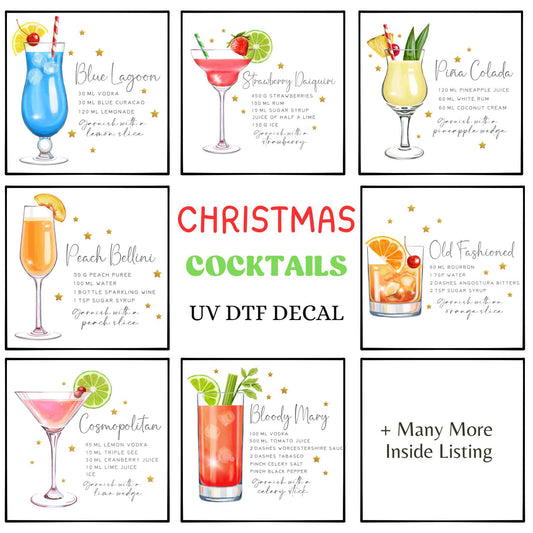 Christmas Cocktail Decals