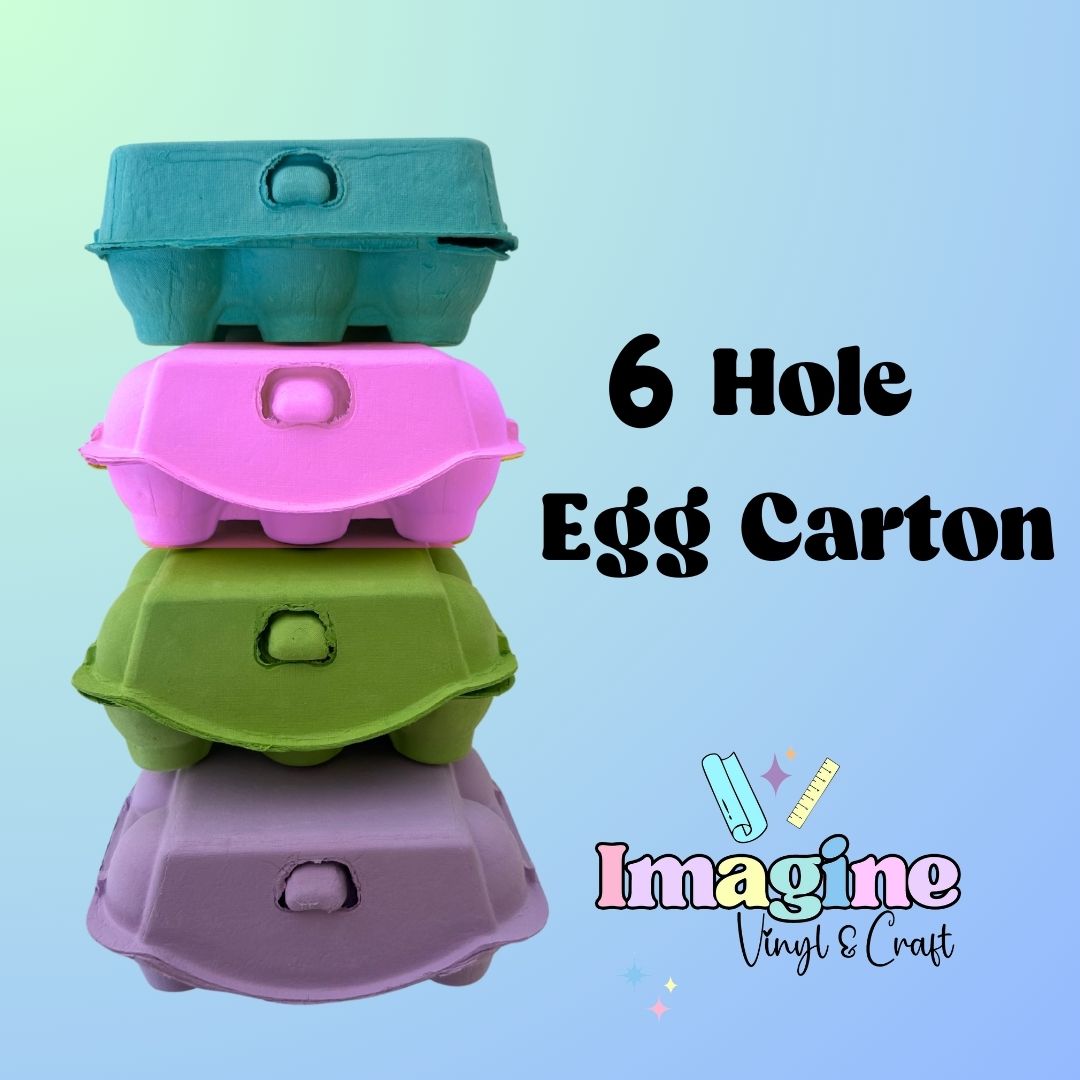 6 Hole Coloured Egg Cartons.