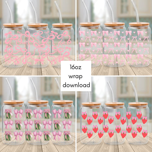 Downloadable - File A Bows - Cup Wrap