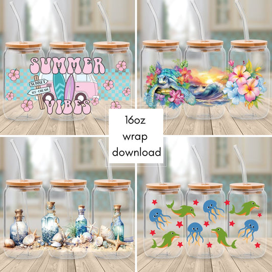 Downloadable - File P Ocean - Cup Wrap