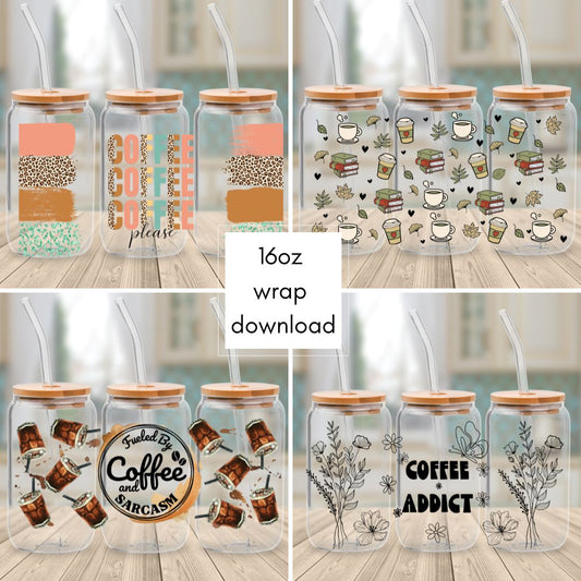 Downloadable - File 1A Coffee  - Cup Wrap