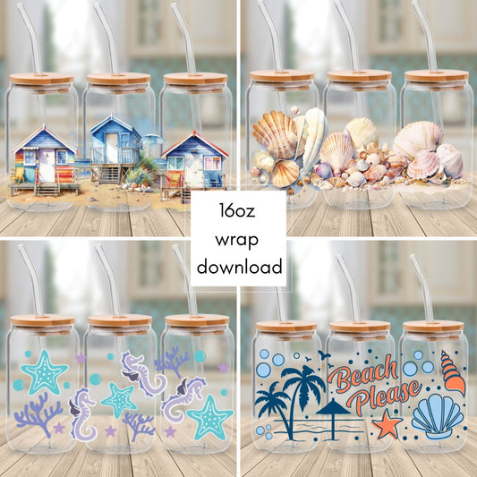 Downloadable - File Q Ocean - Cup Wrap