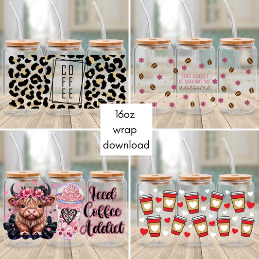 Downloadable - File 1B Coffee  - Cup Wrap