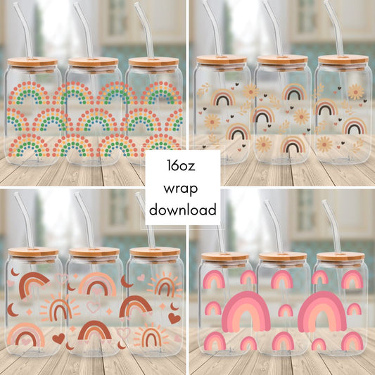 Downloadable - File 1D Rainbow  - Cup Wrap
