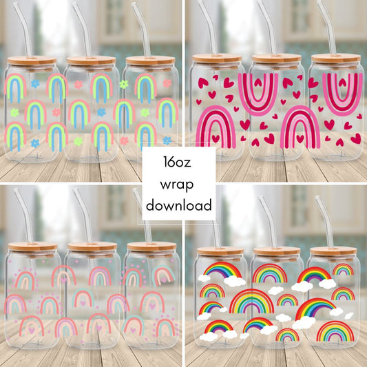 Downloadable - File 1E Rainbow  - Cup Wrap