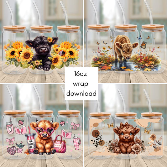 Downloadable - File 1H Cows - Cup Wrap