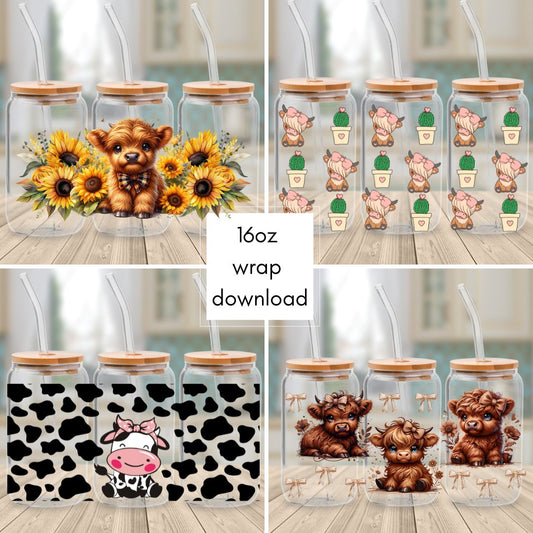 Downloadable - File 1I Cows - Cup Wrap