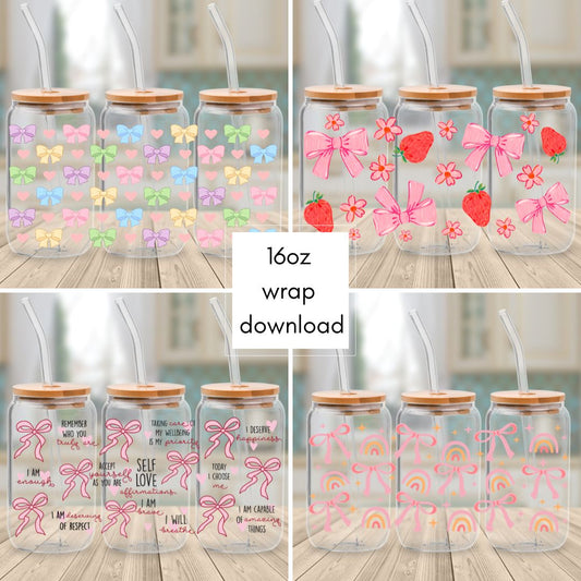 Downloadable - File D Bows- Cup Wrap