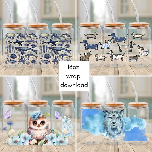 Downloadable - File S Blue - Cup Wrap