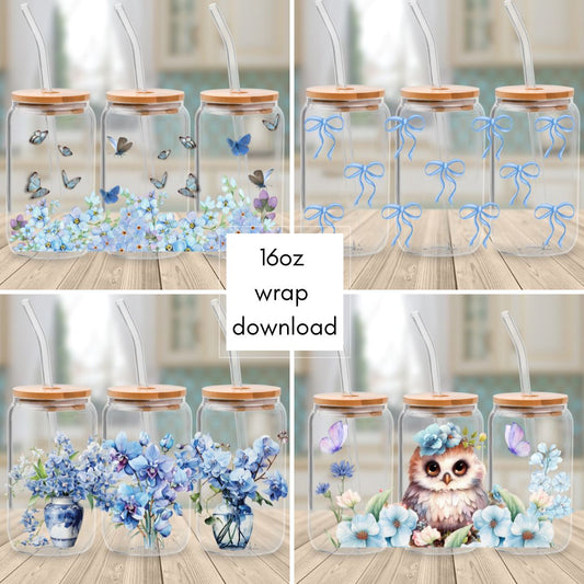 Downloadable - File T Blue - Cup Wrap