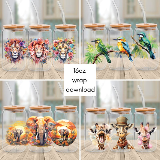 Downloadable - File K Animals - Cup Wrap