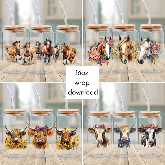 Downloadable - File L Animals - Cup Wrap