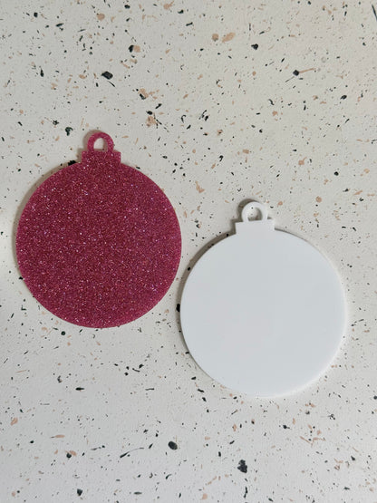 Blank Round Bauble Ornament