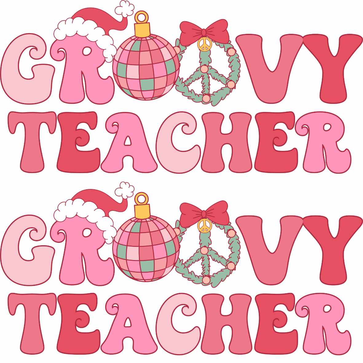 UV DTF Teacher  Christmas Decals