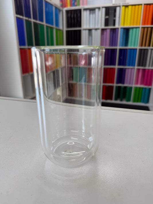 Snow Globe -Wine/Egg Shape Glass Tumbler - 14oz