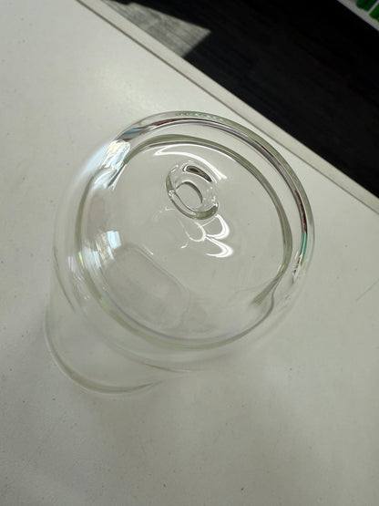 Snow Globe -Wine/Egg Shape Glass Tumbler - 14oz