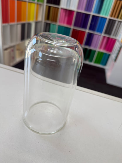 Snow Globe -Wine/Egg Shape Glass Tumbler - 14oz