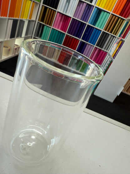 Snow Globe -Wine/Egg Shape Glass Tumbler - 14oz