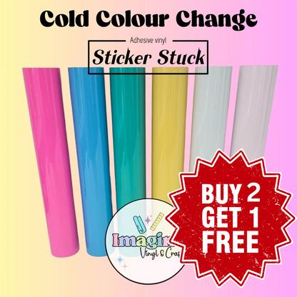 Sticker Stuck Cold Colour Change