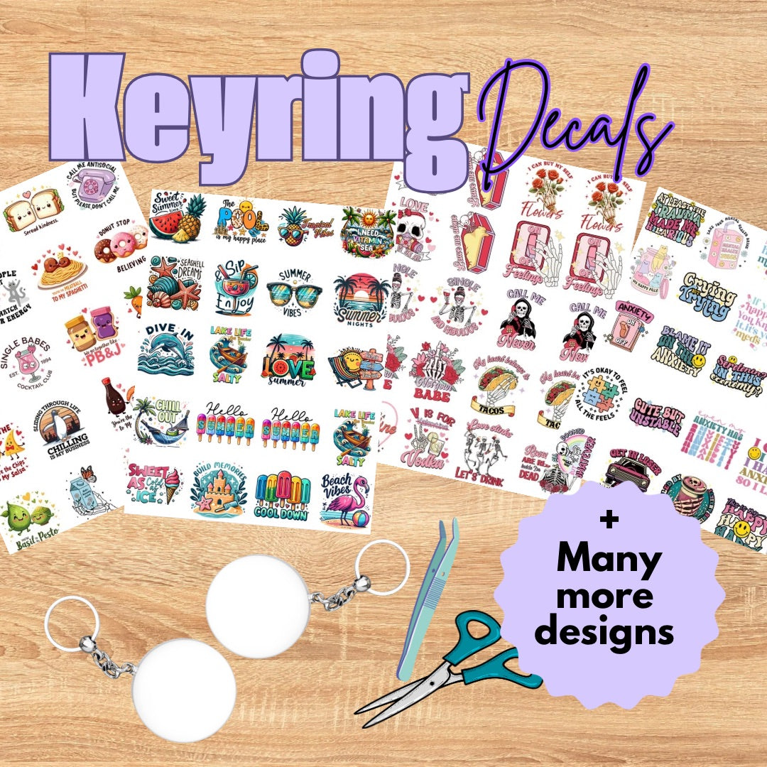 UV-DTF Keyring Decals