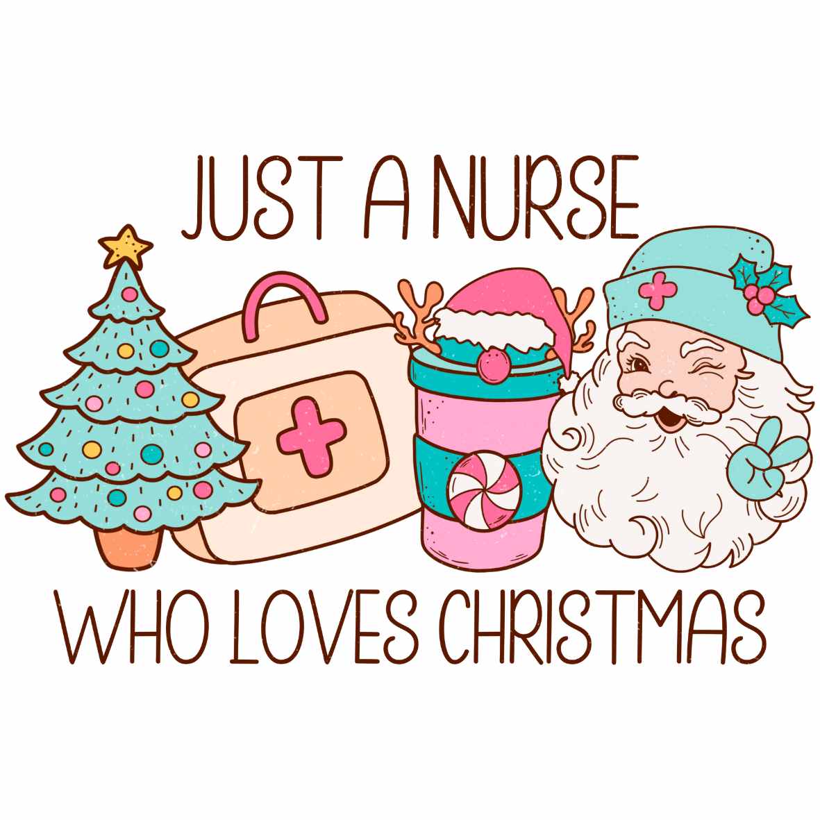 UV DTF Nurse Christmas Decals