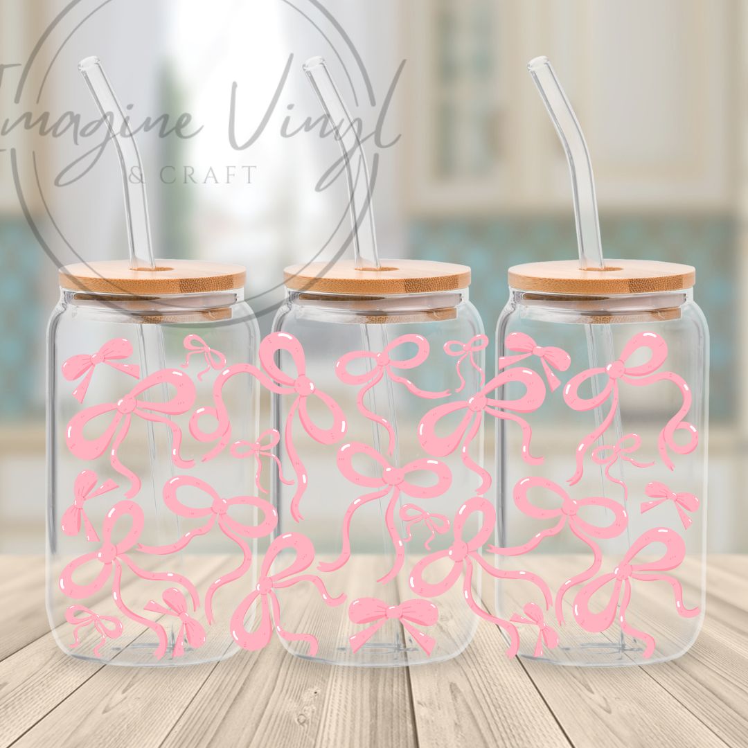 16oz UV DTF - Bows