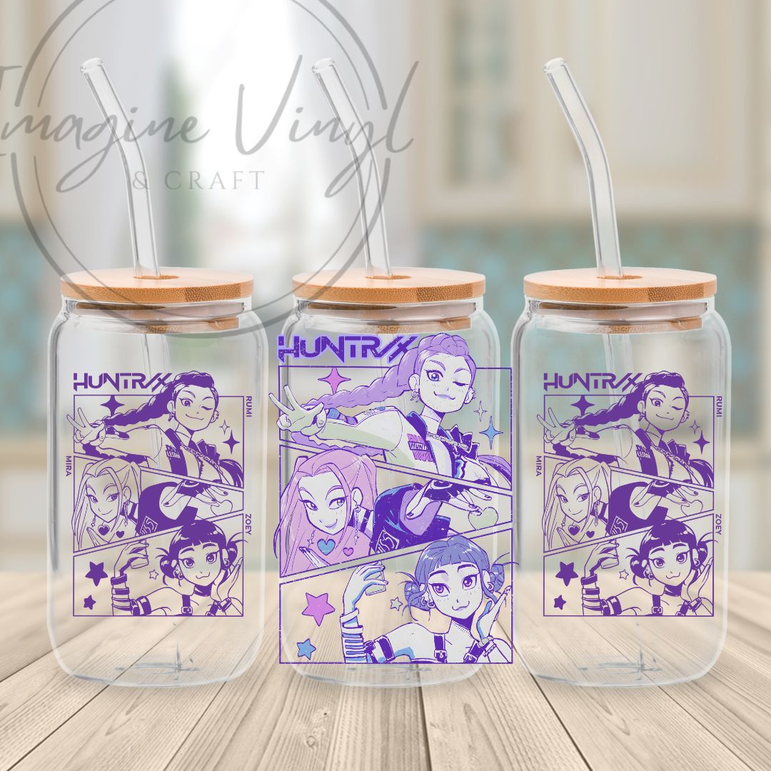 K-pop Demon Hunters 16oz UV DTF Wrap