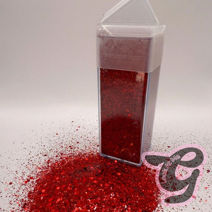 Single Tone Glitter "RED"