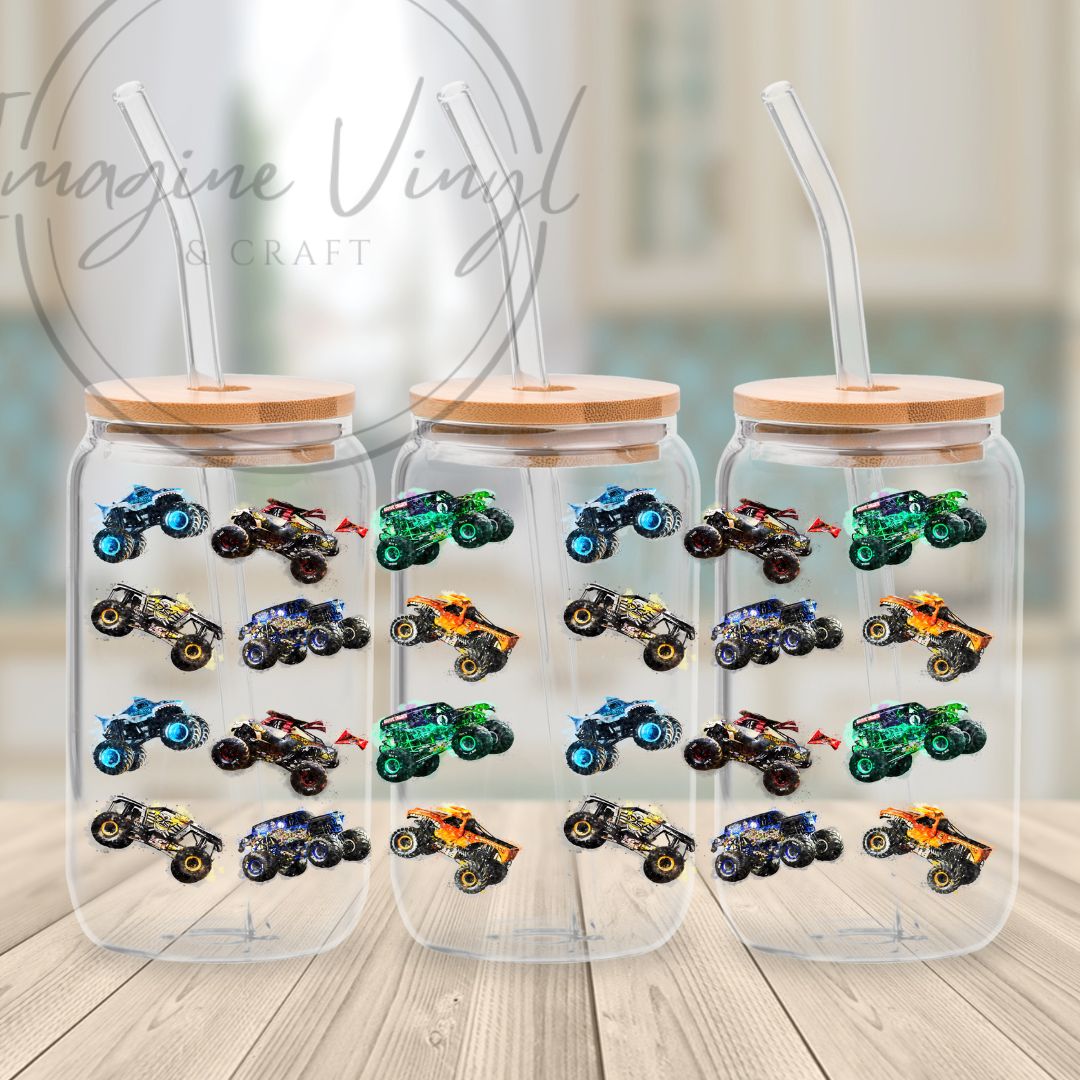 Monster trucks  - 16oz UV DTF Wrap