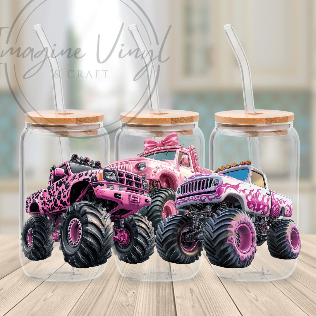 Monster trucks  - 16oz UV DTF Wrap