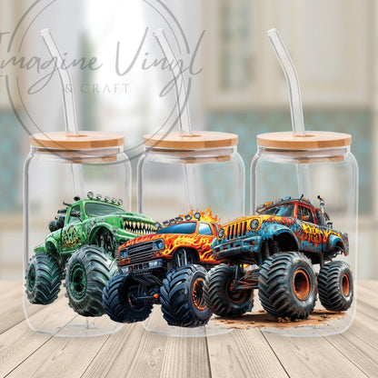 Monster trucks  - 16oz UV DTF Wrap