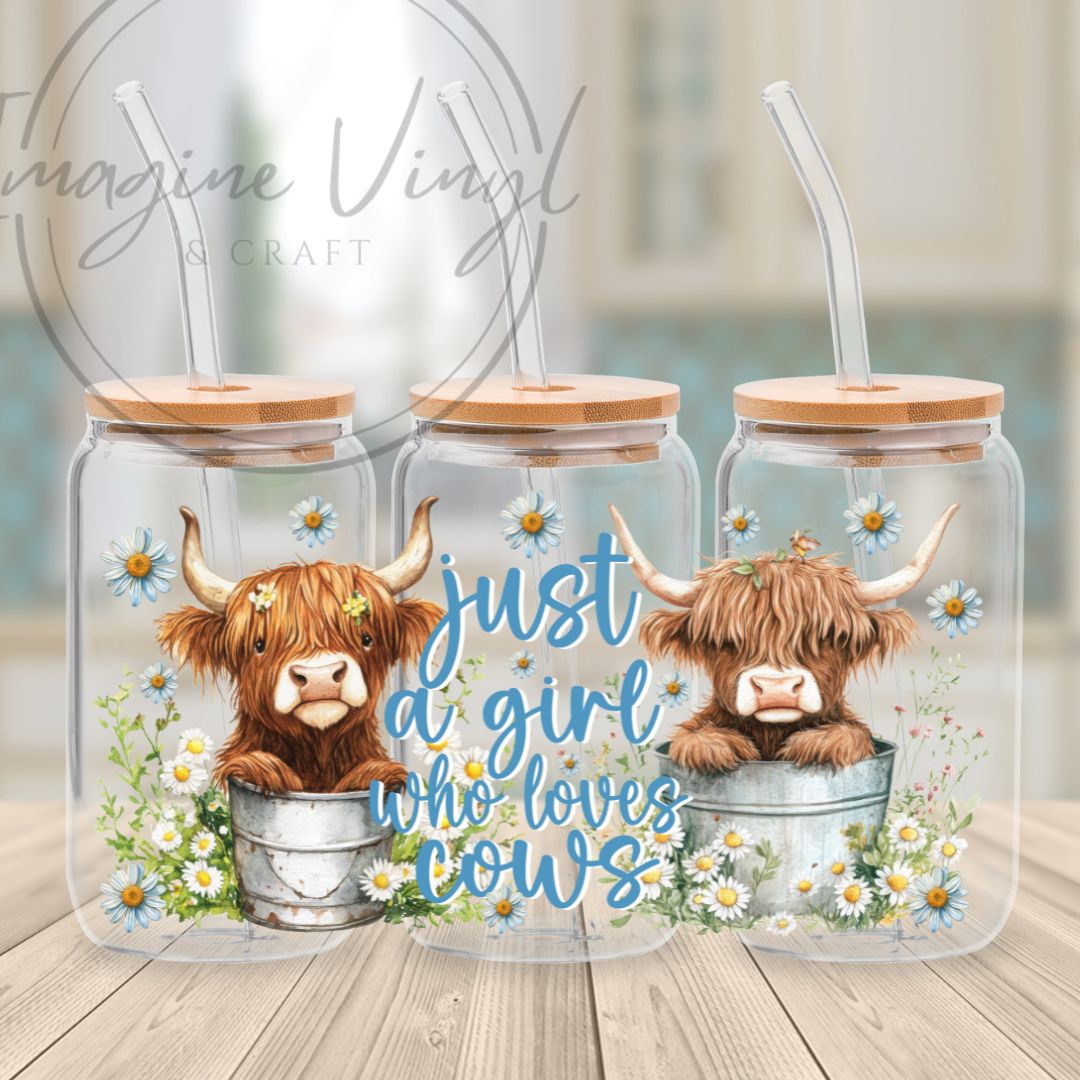 16oz UV DTF -Cows