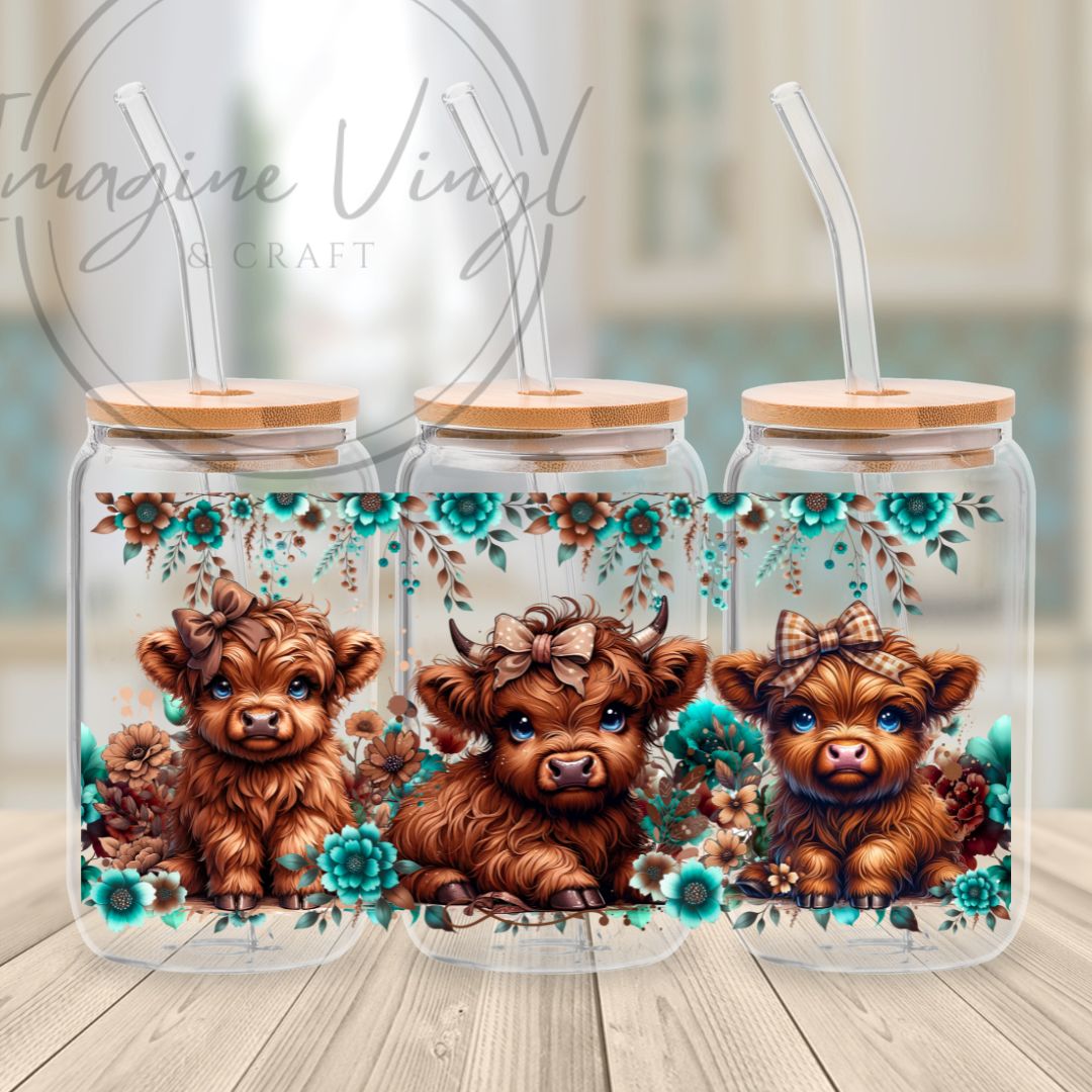 16oz UV DTF -Cows
