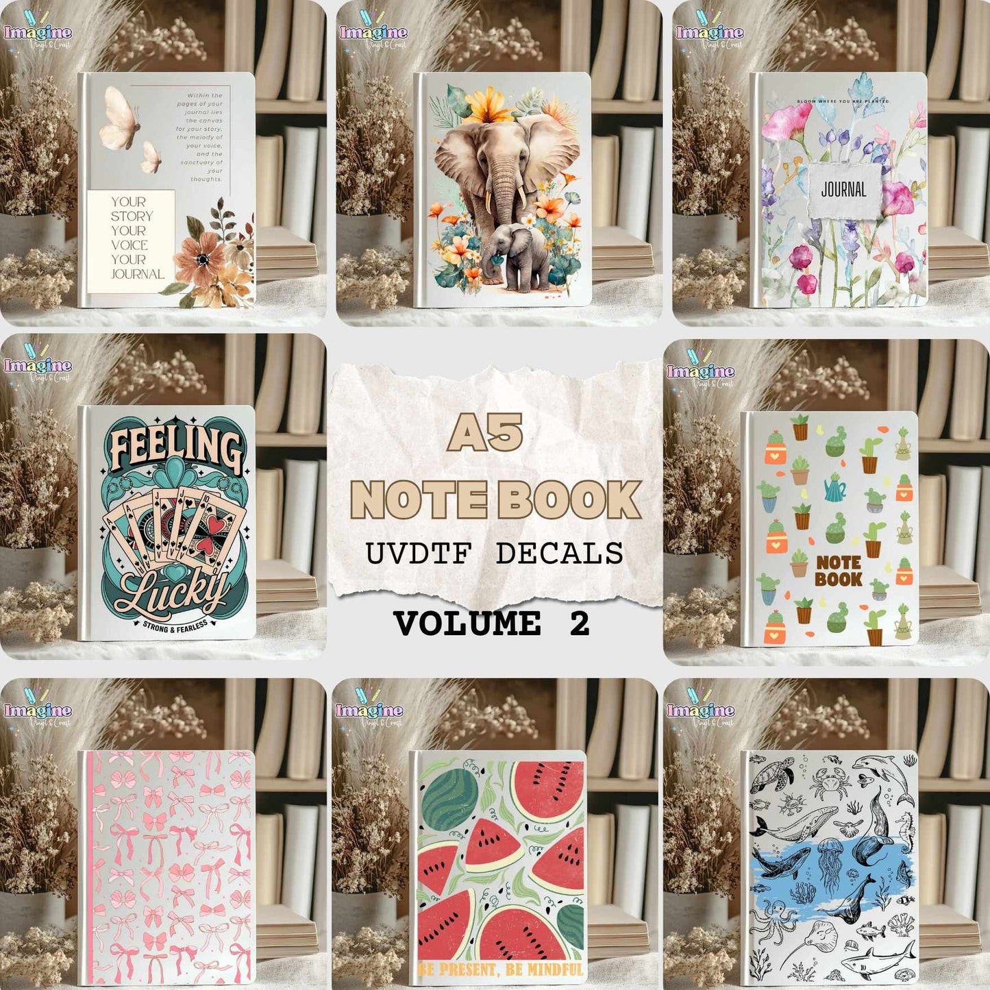 UV-DTF A5 Note Book Decals