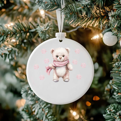 Frosted Bauble And UV-DTF Decal Pink.