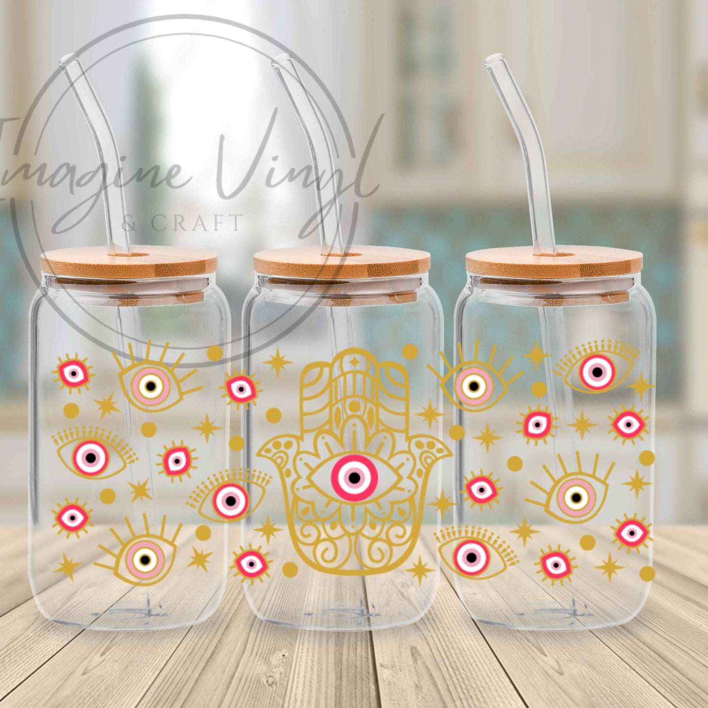 16oz UV DTF Wrap - Evil Eye