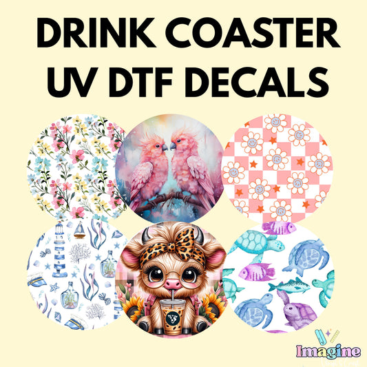 Coaster UV DTF Decals