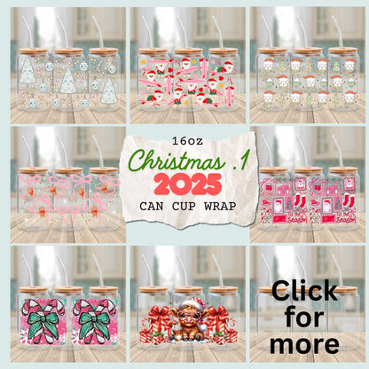 16oz UV-DTF Christmas.1 Cup Wraps