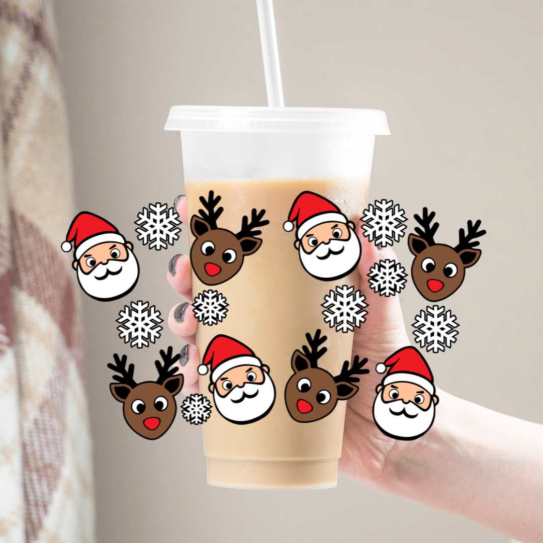 UVDTF 24oz Christmas Cold Cup Wraps